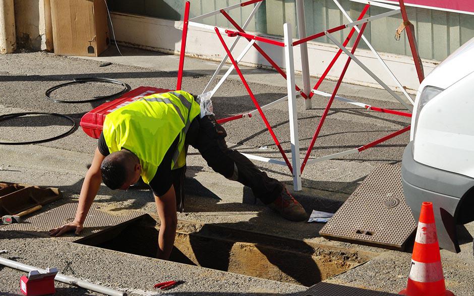 travaux assainissement Sacy-le-Grand